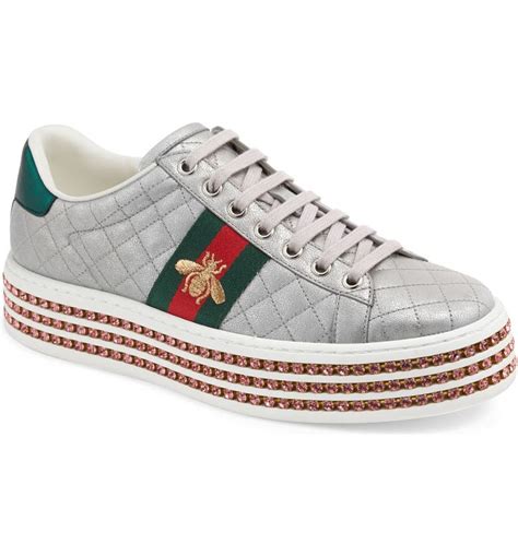 platform sneakers gucci|Gucci new ace platform sneakers.